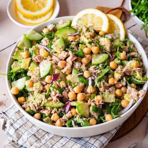 Chickpea Tuna Avocado Salad.