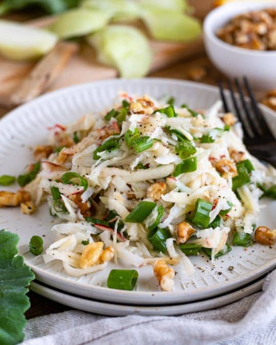 kohlrabi and apple salad.